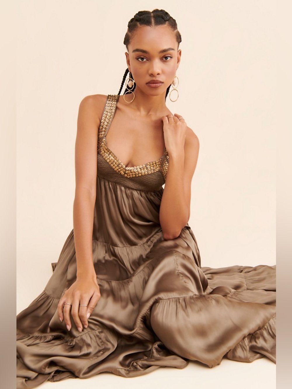 Free People Isadora Midi Dress Size L